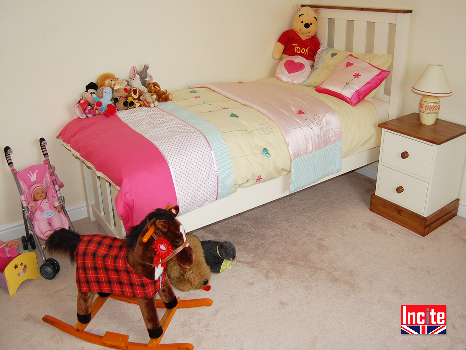 Custom Made Painted and Solid Pine Bed by Incite Draycott